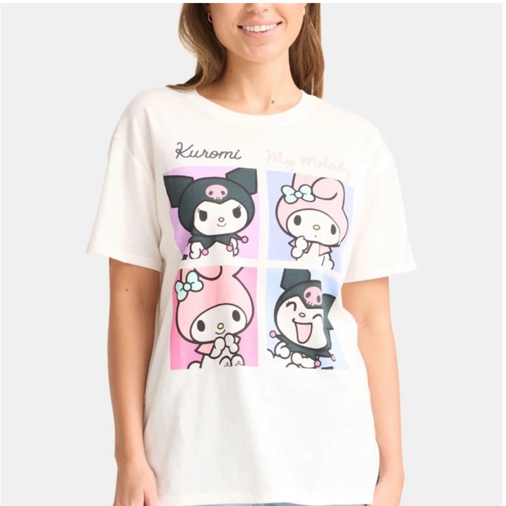 Sanrio Kuromi and My Melody White Tee